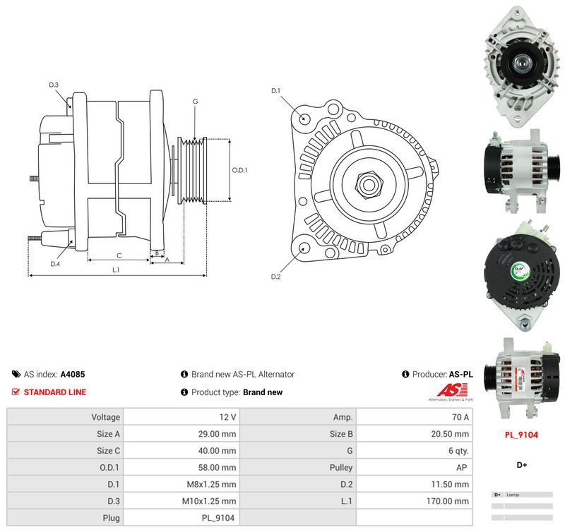 Generaator, AS-PL A4085