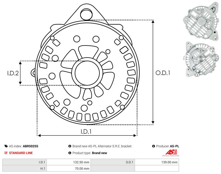 Kaitsekate, generaator, AS-PL ABR5025S