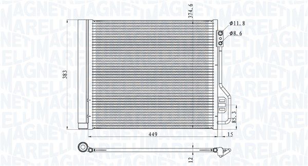 MAGNETI MARELLI kondenzátor, klíma 350203854000