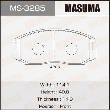 Комплект гальмівних колодок, Masuma MS-3285