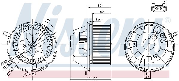 NISSENS 87034 Interior Blower