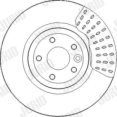 Гальмівний диск передній JAGUAR XE, XF Jurid 563347JC1