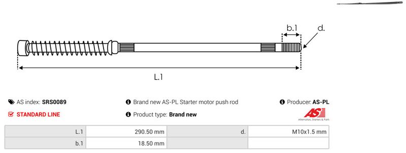 AS-PL SRS0089 Repair Kit, starter