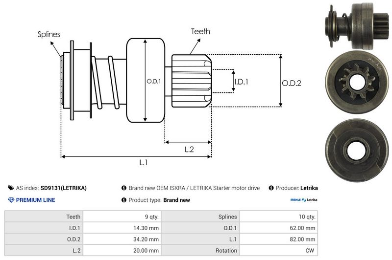 Vabajooks, starter, AS-PL SD9131(LETRIKA)