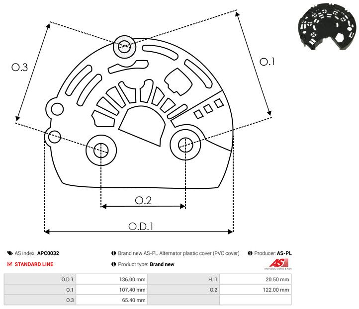 Kaitsekate, generaator, AS-PL APC0032