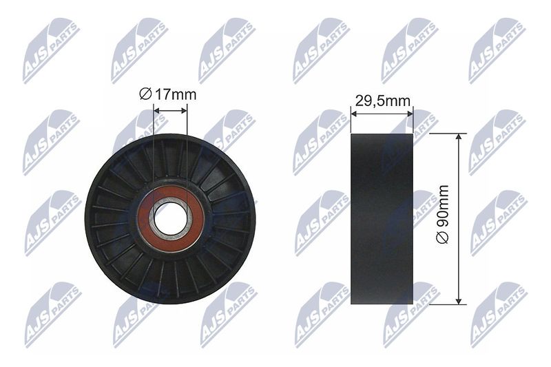 NTY РОЛИК РУЧКОВОГО РЕМНЯ Cadillac Seville 1986-2024; Cadillac DE Ville 1986-2024; Cadillac Eldorado 1986-2024; Cadill