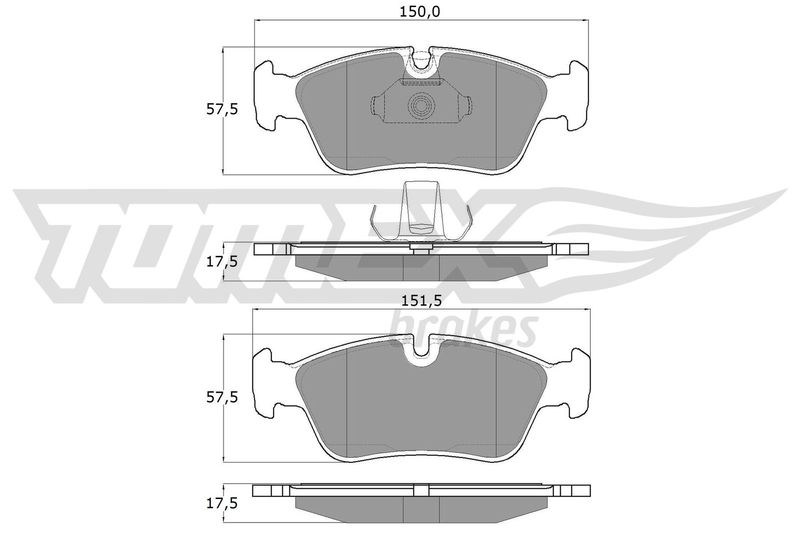 TOMEX Brakes fékbetétkészlet, tárcsafék TX 13-16