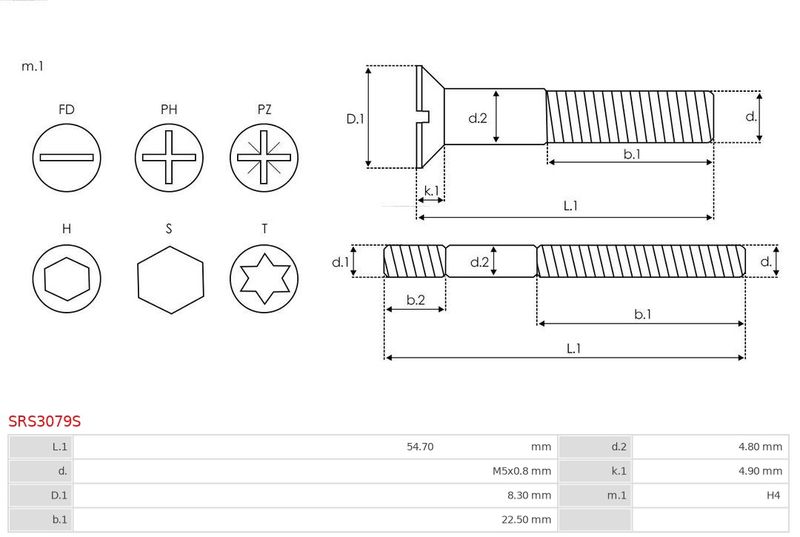 Ремонтний комплект, генератор, Auto Starter SRS3079S