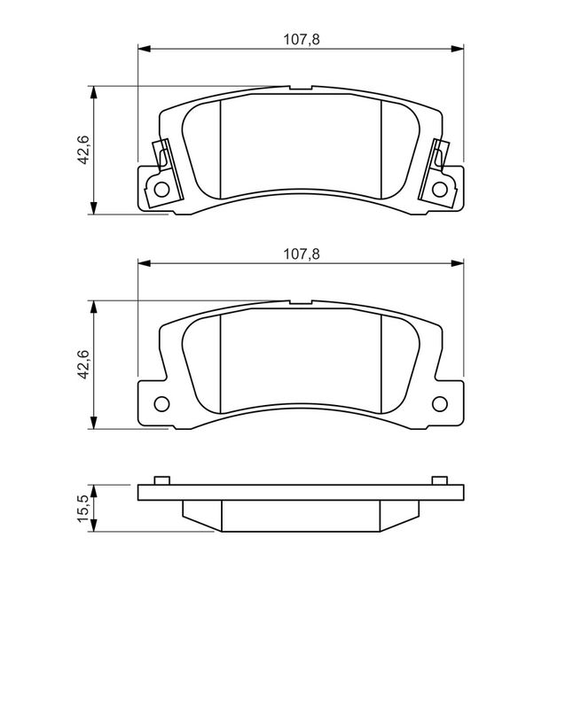 BOSCH 0986461136 Brake Pad Set, disc brake
