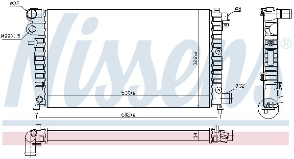 NISSENS 63523 Radiator, engine cooling