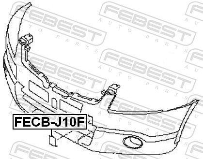 Кришка, буксирувальний гак, Febest FECB-J10F