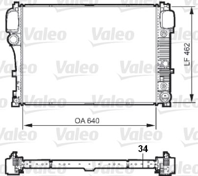 Valeo Radiator, engine cooling 735298