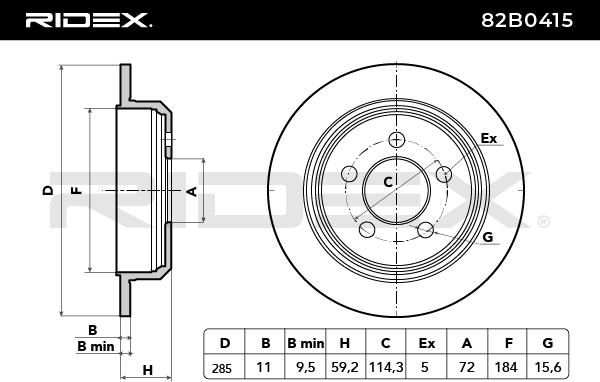спирачен диск RIDEX