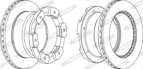 FERODO Disque de frein FCR332A