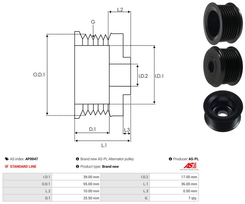 Rihmaratas, generaator, AS-PL AP0047
