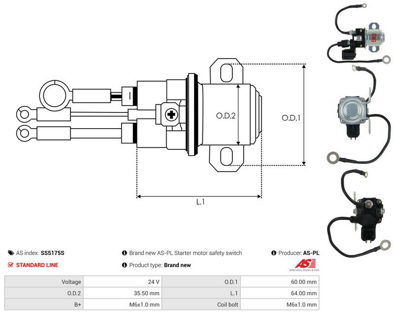Magnetlülitus, starter, AS-PL SS5175S