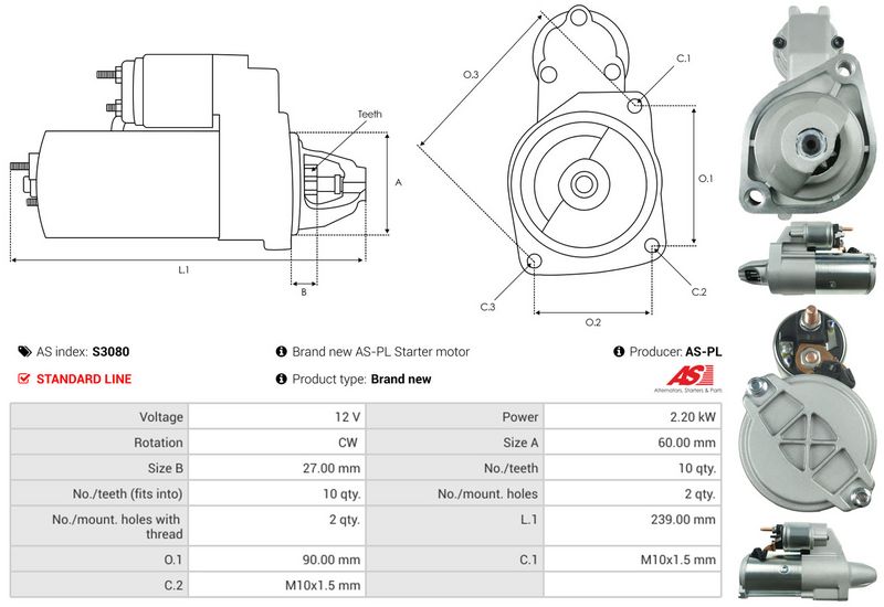 AS-PL S3080 Starter