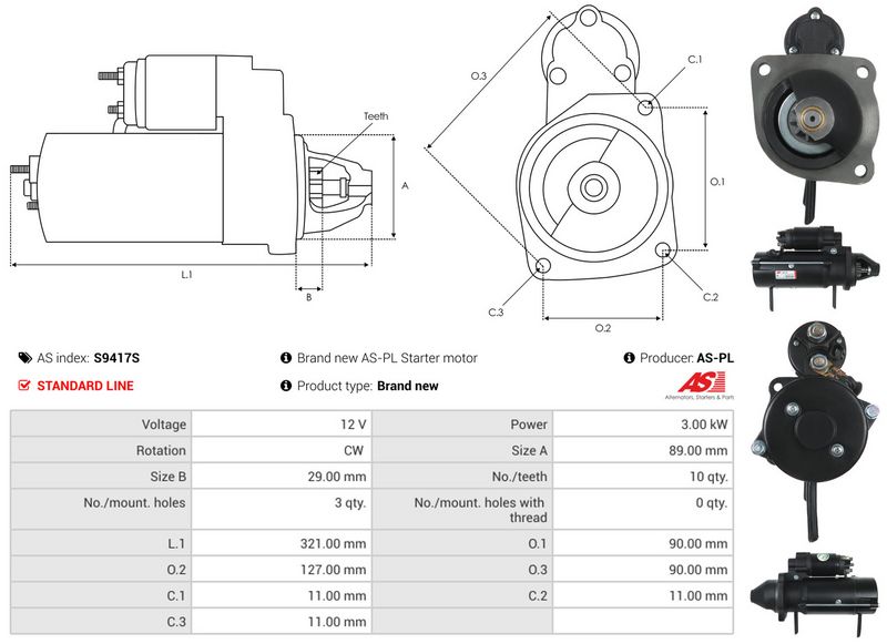 AS-PL S9417S Starter