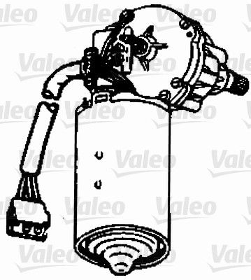 Halter, Wischermotor