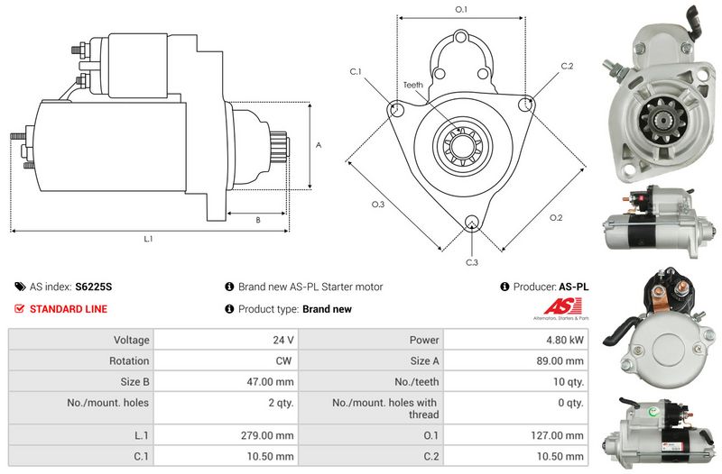 AS-PL S6225S Starter