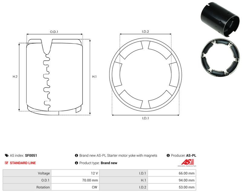 AS-PL SF0051 Field Winding, starter