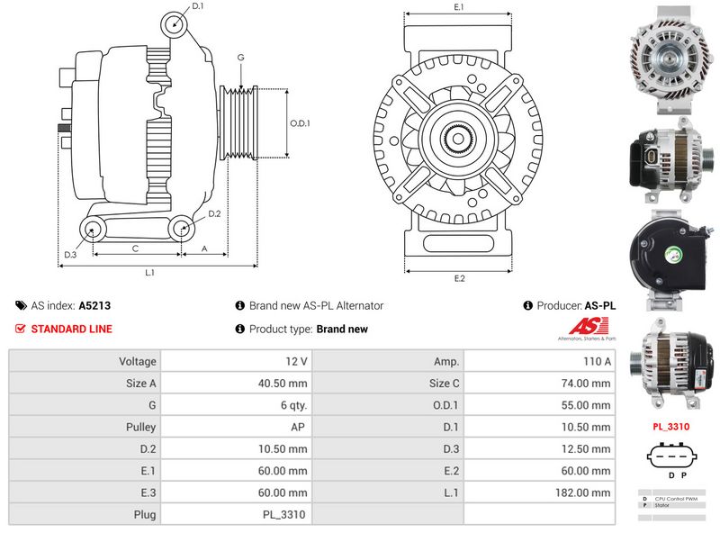 AS-PL A5213 Alternator