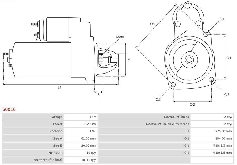 Стартер, Auto Starter S0016