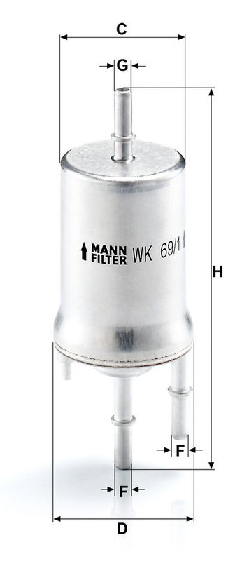 Filtru combustibil WK 69/1 MANN-FILTER