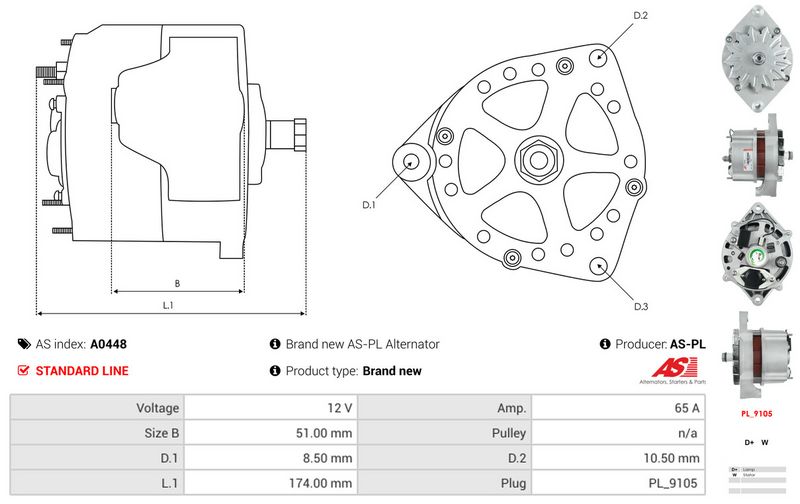 AS-PL A0448 Alternator