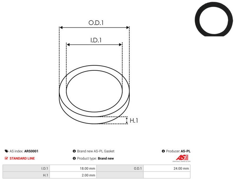 AS-PL ARS0001 Repair Set, alternator