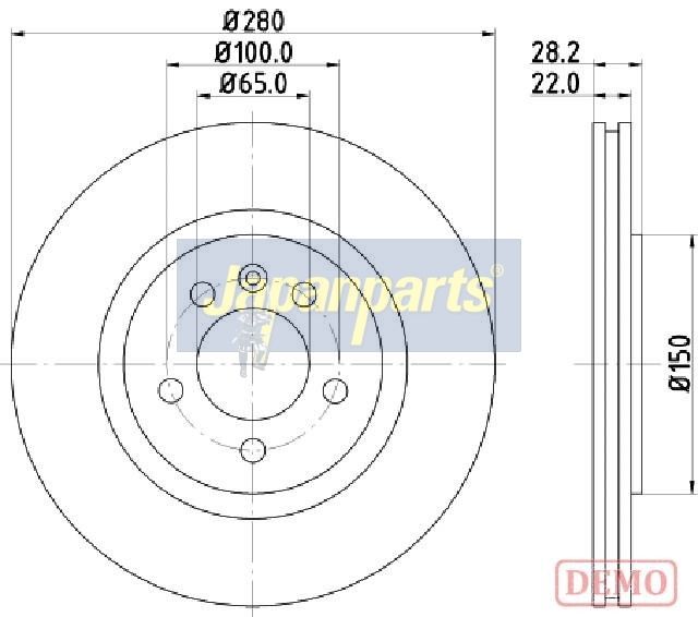 спирачен диск JAPANPARTS