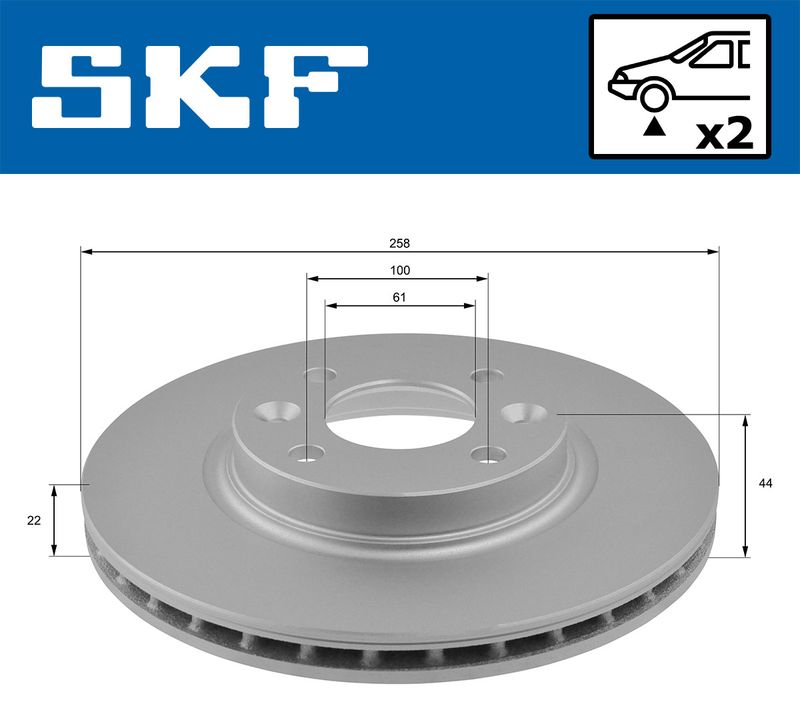 Гальмівний диск, Skf VKBD80009V2