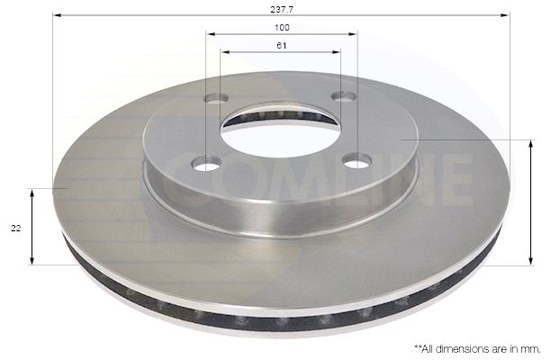 Гальмівний диск, Comline ADC0292V