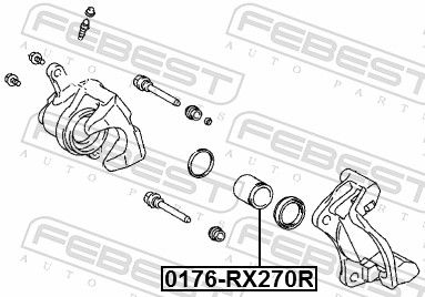 Поршень, гальмівний супорт, Febest 0176RX270R