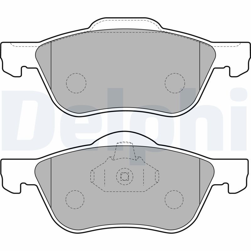 Комплект гальмівних накладок, дискове гальмо, Delphi LP1830