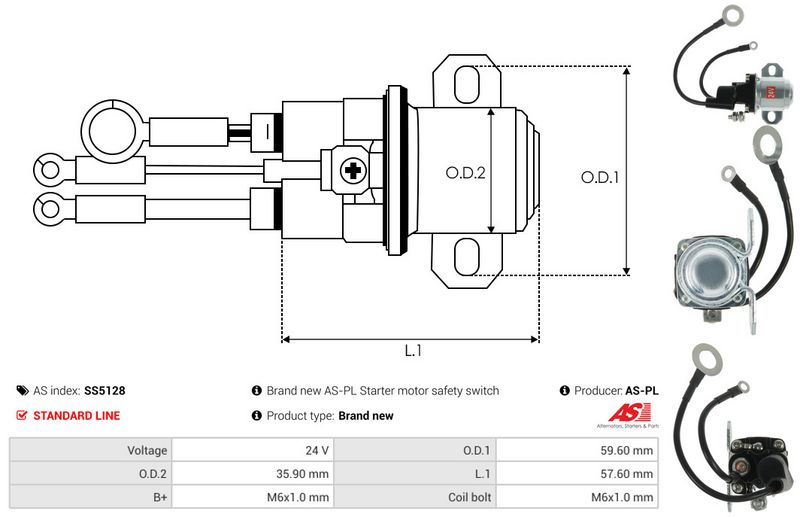 AS-PL SS5128 Solenoid Switch, starter