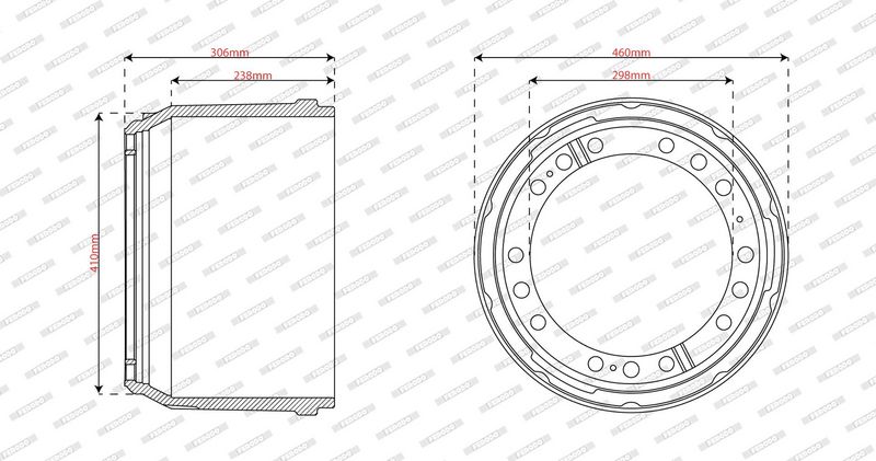 Ferodo Brake Drum CVBD122FER