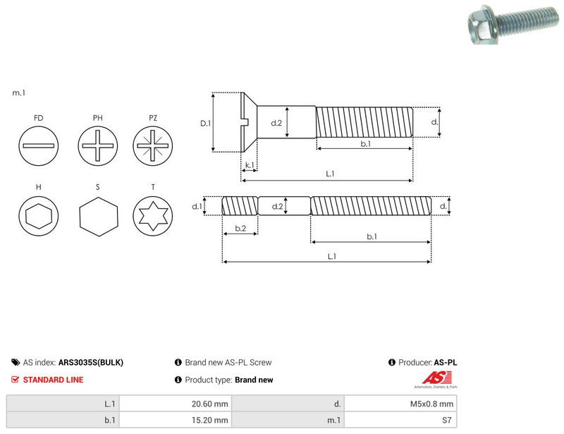 AS-PL ARS3035S(BULK) Repair Set, alternator