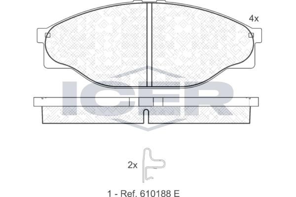 ANDEL 141010 - Brake Pad Set, disc brake