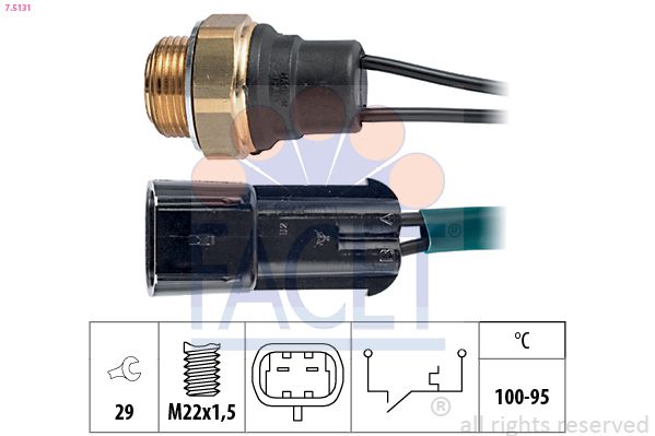 FACET Temperatuurschakelaar, radiateurventilator 7.5131