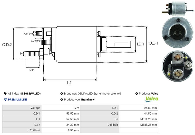 AS-PL SS3062(VALEO) Solenoid Switch, starter