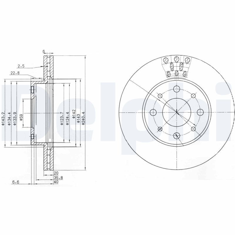 DELPHI féktárcsa BG3425