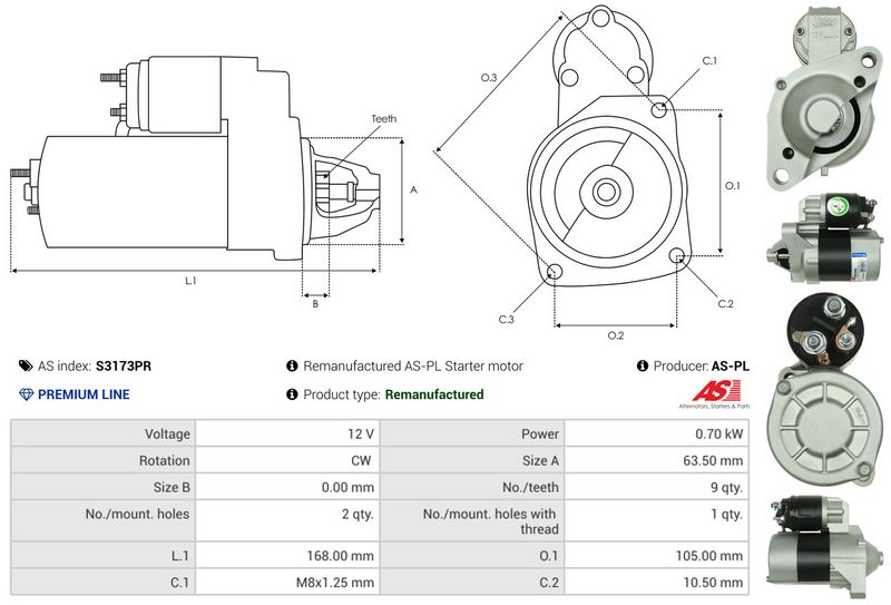 AS-PL S3173PR Starter