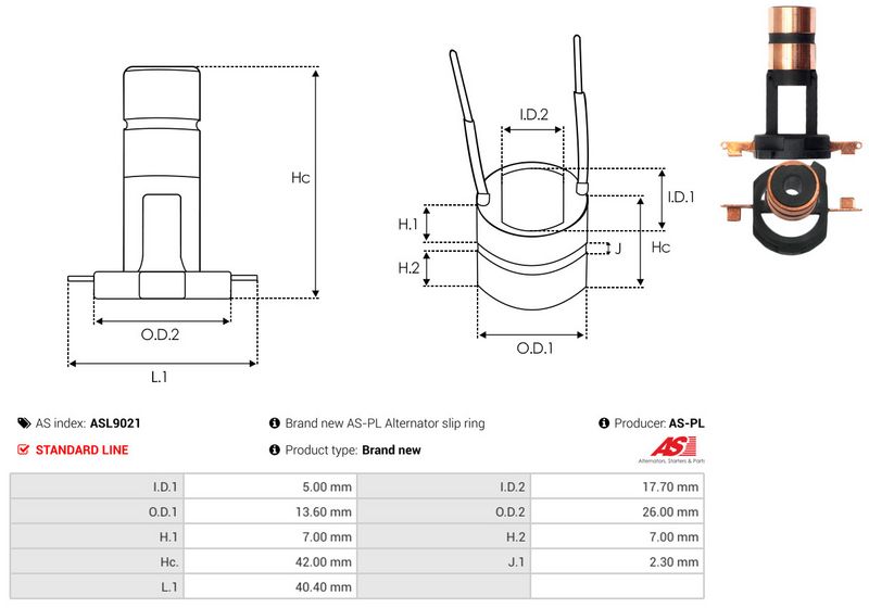 Rõngas, generaator, AS-PL ASL9021