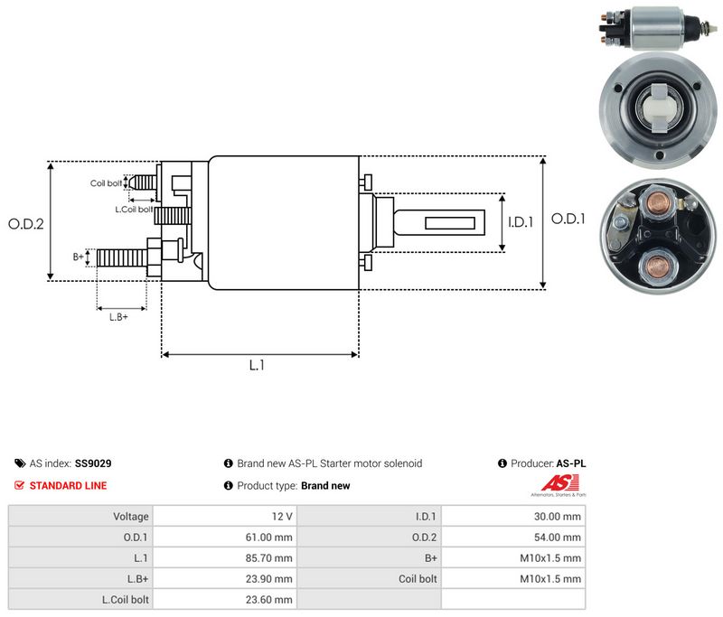 Magnetlülitus, starter, AS-PL SS9029