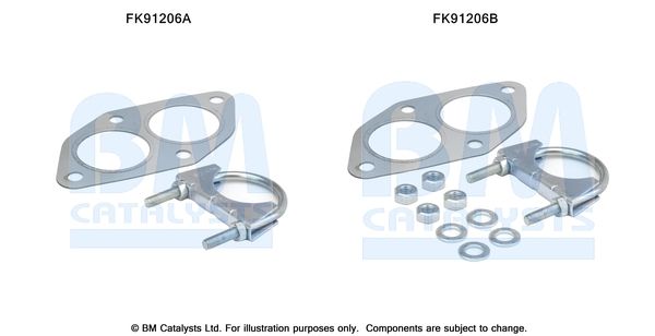 BM CATALYSTS szerelőkészlet, katalizátor FK91206