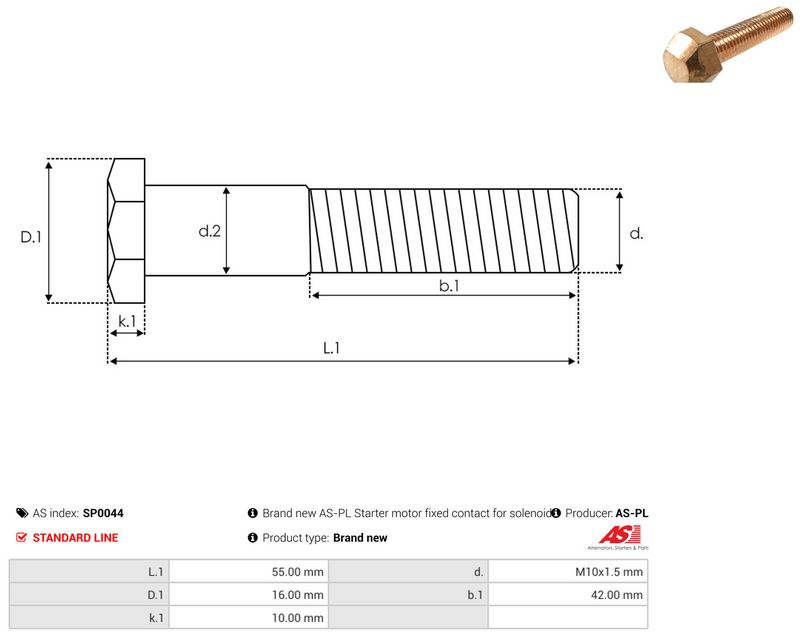 AS-PL SP0044 Repair Kit, starter