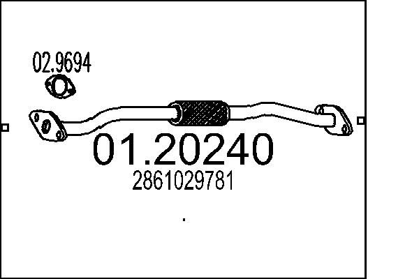 MTS kipufogócső 01.20240