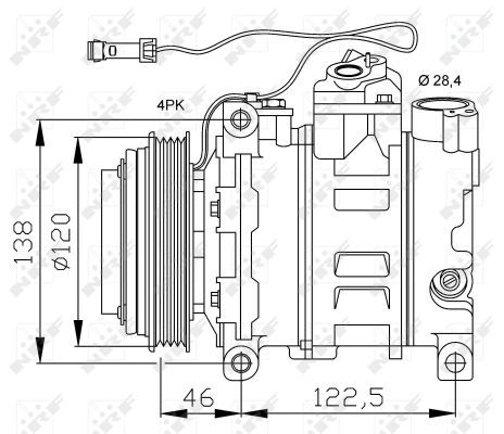 NRF 32167 Compressor, air conditioning