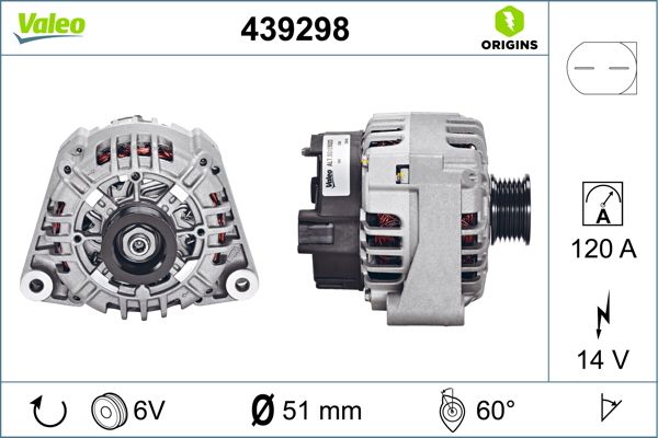 VALEO Dynamo / Alternator 439298